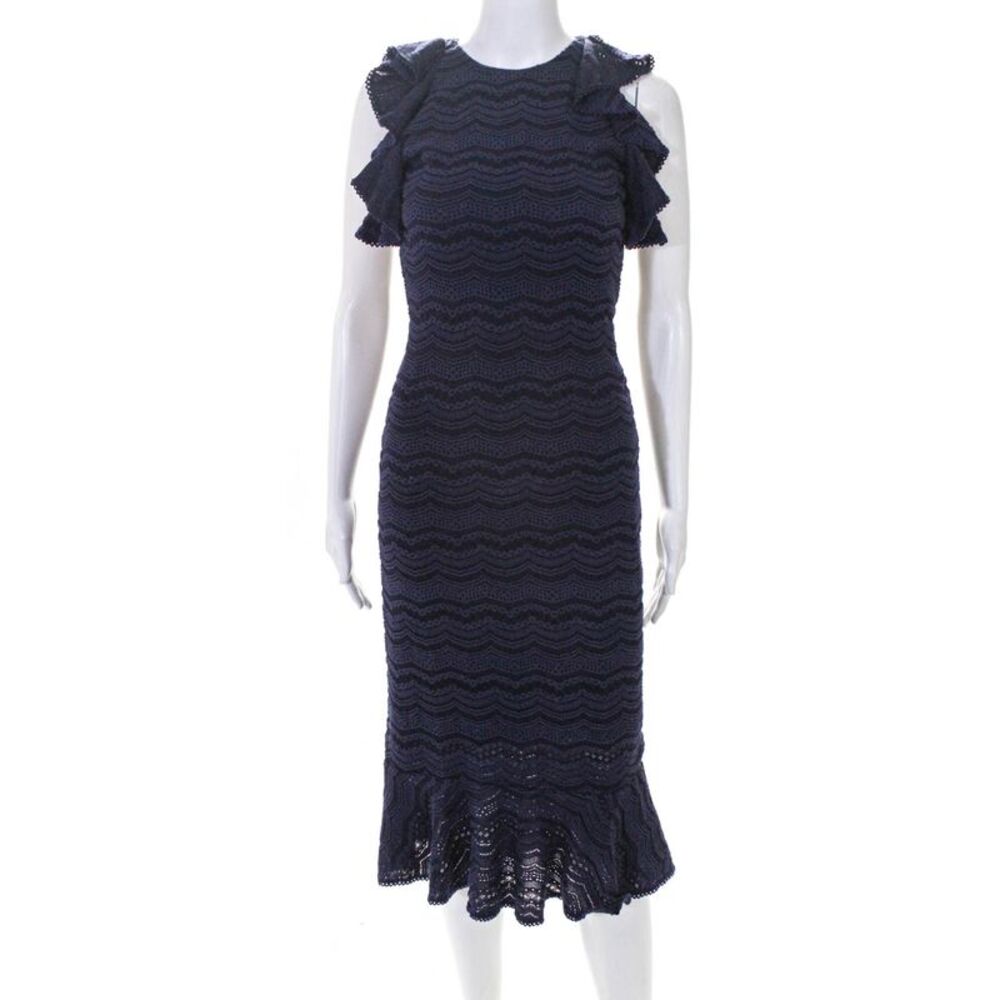 Slate & Willow Womens Midnight Lace Sheath Dress Blue Size 2 10997473
